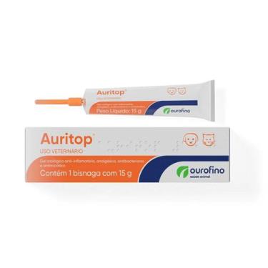 Imagem de Tratamento Otológico Ourofino Auritop para Cães e Gatos - 15g - OURO F
