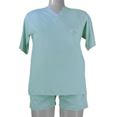 Imagem de Pijama Masculino Algodão Candisani Tamanho EG1 ao EG6 - 546, Verde cla