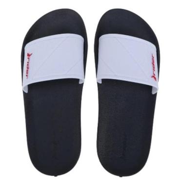 Imagem de Chinelo Slide Rider Street Ad Masculino Cinza E Branco Tamanho 39, Cin