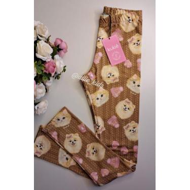 Imagem de Calça Legging em Termoskin  Infantil Menina  Kukiê, 12, Marrom amarela