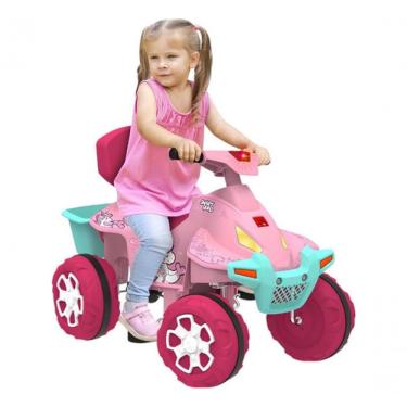 Imagem de Motoca Infantil Quadriciclo Smart Quad Passeio e Pedal 2 em 1 Rosa Brinquedos Bandeirante