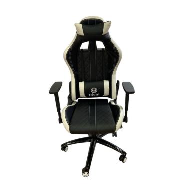 Imagem de Cadeira Gamer Ergonômica com Revestimento em Veludo Encosto Reclinável Apoio de Braços Ajustável Preto