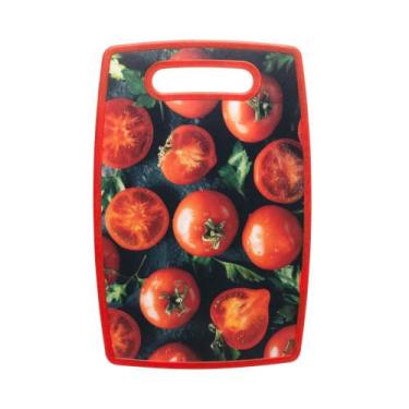 Imagem de Tábua para Corte Lyor de Plástico Estampa Tomate 37x23x1cm