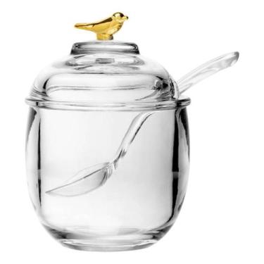 Imagem de Açucareiro Cristal Wolff Golden Bird Ouro Dourado 260 Ml Incolor / Dou