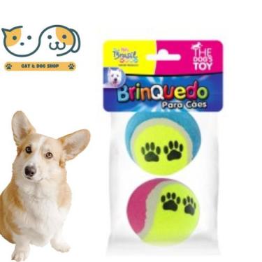 Imagem de Brinquedo Bola Tennis Blister com 2Uun. para Cães - The Pets Brasil