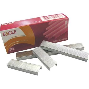 Imagem de Grampo 26/6 Aço Galvanizado 5000 Grampos EAGLE - Embalagem com 10 unid