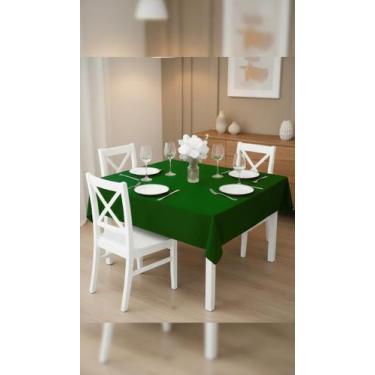 Imagem de Toalha de Mesa Quadrada 1,40m x 1,40m Verde Liso - Congratulations Sto