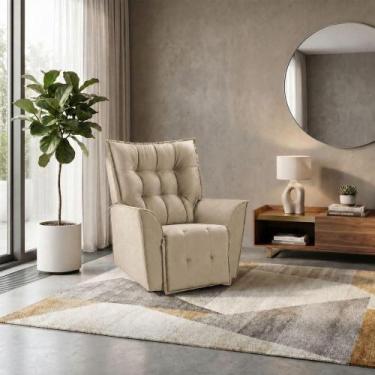 Imagem de Poltrona do Papai Massageadora Reclinável Conforto Verde Mobília Decor
