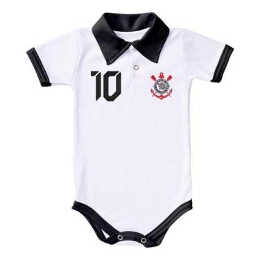 Imagem de Body Corinthians Polo Branco Torcida Baby, Tam 2