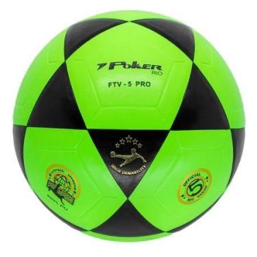 Imagem de Bola De Futevolei Poker Vulcanizada Original, Verde, Preto, UN
