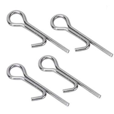 Imagem de Keenso Conjunto de 100 pinos de anzol de pesca de aço carbono, pinos de conexão de anzol, trava fixa de agulha, acessórios de pesca macios