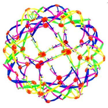 Imagem de 1 peça de esfera expansível, bola mágica retrátil mutável mão pegar bola meninos meninas bolas flores brinquedos presentes bola quebra-cabeça inflável bola mágica expansível colorida para crianças