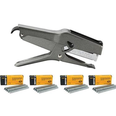 Imagem de Grampeador Stanley Bostitch B8 para serviço pesado (cinza) com 4 caixas de grampos de 1/4"