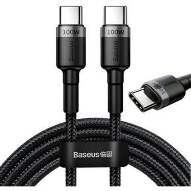 Imagem de Cabo 2M 100W Tipo C Baseus - Cinza