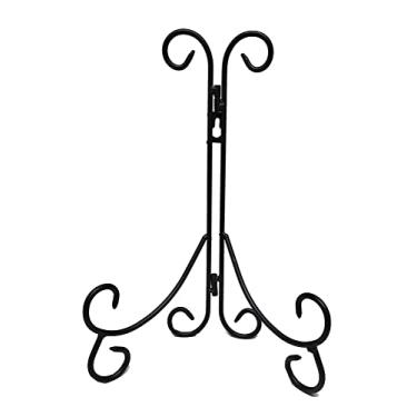 Imagem de Cavalete de suporte de placa de ferro forjado preto decorativo de 30 cm