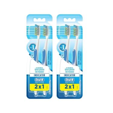 Imagem de Kit Escova Dental Oral-B Indicator Plus 40 com 4 unidades