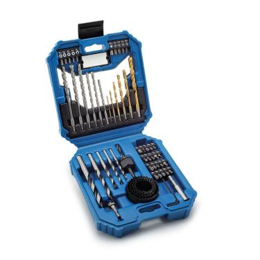 Imagem de Jogo De Bits E Brocas EOS Titanium 56 Peças com Maleta