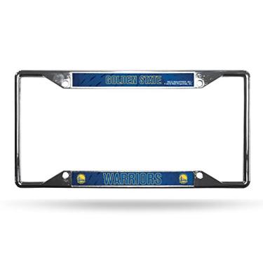 Imagem de Rico Industries NBA Moldura de placa de licença cromada fácil de ver para adultos, Prata, 6" x 12"