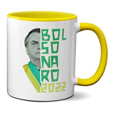 Imagem de Caneca Presente Criativo Bolsonaro 2022 Brasil Melhor (Amarela)