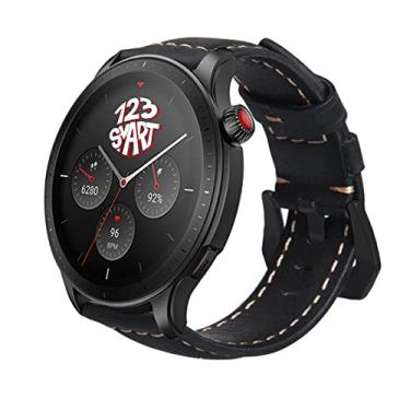 Imagem de Pulseira de Couro marca 123Smart Compativel com GTR 4 GTR 4 NEW GTR 3 GTR 2 GTR 2e Stratos 2 Stratos 3 Balance GTR 47mm Pace Watch 46mm Gear S3 GT2 46mm GT3 46mm GT5 46mm
