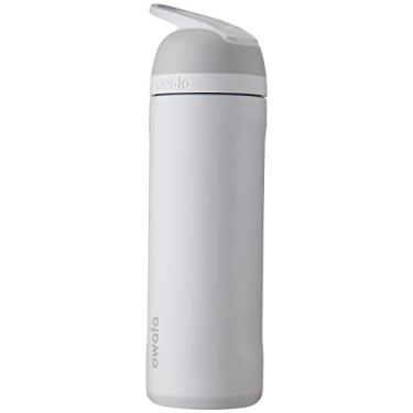Imagem de Owala Garrafa de água de aço inoxidável isolada com canudo para esportes e viagens, livre de BPA, 700 ml, Shy Marshmallow