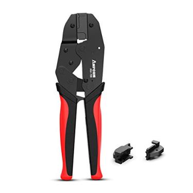 Imagem de Crimpador com catraca AMPCOM RJ45 em uma etapa para conectores blindados Cat6A, Cat7