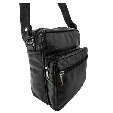 Imagem de Bolsa Masculina Tiracolo Carteiro De Couro Legítimo Genuíno