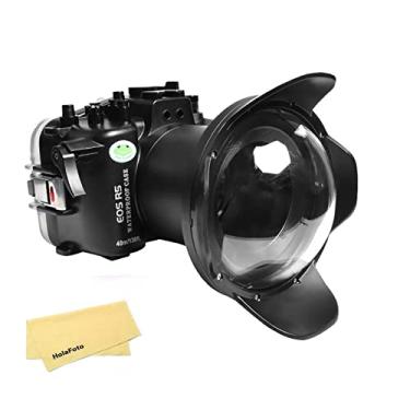 Imagem de Seafrogs [40M/130FT] Caso de Habitação da Câmera Subaquática c/ 6" Dome Port Kit Impermeável Caixa Dura Proteive Para Canon R5 24-105mm Lente