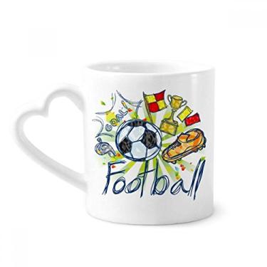 Imagem de Caneca de futebol de cerâmica com estampa da série de desenho animado caneca de café copo de coração de vidro