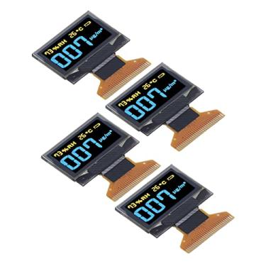 Imagem de 4Pcs Tela LCD Orgânica 0.96in LED Segment Displays 30PIN Display Módulo de Tela Orgânica Diodo Emissor de Luz Display LCD 128x64 Resolução (Amarelo Azul Dupla Exibição)
