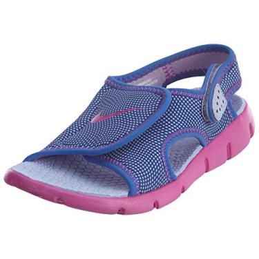 Imagem de Sandália infantil Nike Sunray Adjust 4, Hydrangeas/Fire Pink Comet Blu, 3 Little Kid
