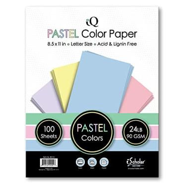 Imagem de Papel de Cópia Colorida Pastel Multiuso, Compatível com Laser e Jato de Tinta, 21 x 28 cm, 11 kg, 90 g/m², 100 folhas (80110) da iQ