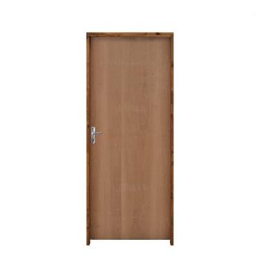 Imagem de Kit Porta Lisa de Madeira Padrão Imbuia 92 X 2.10 Batente Ecológico 11cm Fechadura Comum Lado Direito - Hale