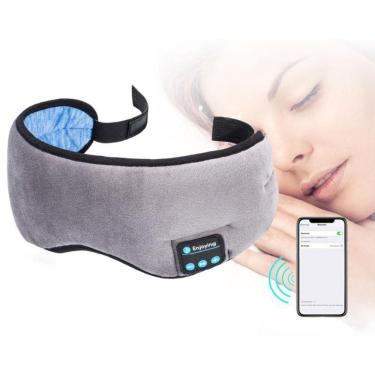 Imagem de Máscara Tapa Olho Dormir Bluetooth Fone Embutido Tecido