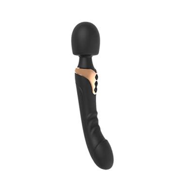 Imagem de Vibrador Poderoso Varinha Mágica 10 Modos Sexuais Estimulador Feminino Clitóris & Ponto G Massageador Erótico (Preto)