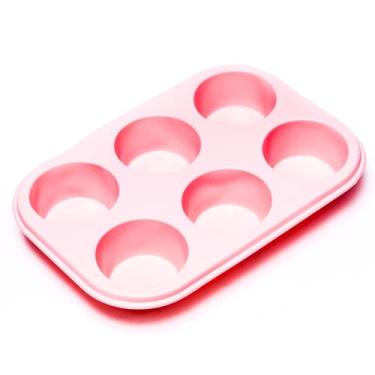 Imagem de Forma Redonda Com 6 Cavidades Para Cupcake De Silicone - Dasshaus Jogo