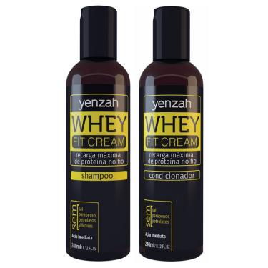Imagem de Kit Yenzah Dupla Imbatível Whey Fit Cream com shampoo e condicionador 