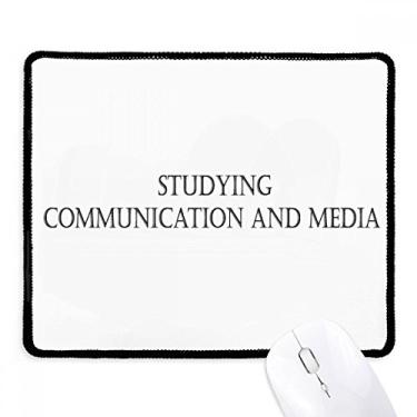 Imagem de Mousepad com citação de estudo, comunicação e mídia, tapete de borracha para jogos