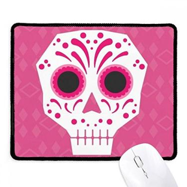Imagem de Mousepad com ilustração da cultura nacional do México e olhos rosados, borda costurada, tapete de borracha para jogos