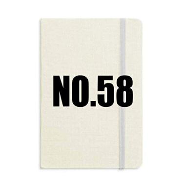 Imagem de Lucky No. 58 Caderno com nome de números, capa dura para diário clássico A5 presente