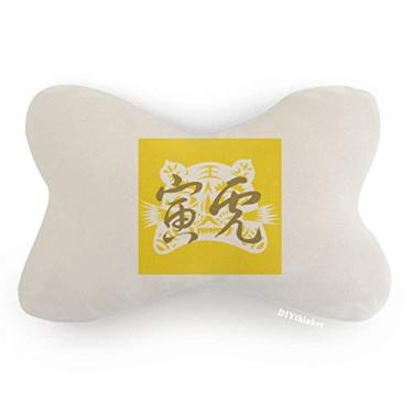 Imagem de DIYthinker Almofada de apoio de cabeça para decoração de pescoço Ano Novo de Tigre Animal Chinês