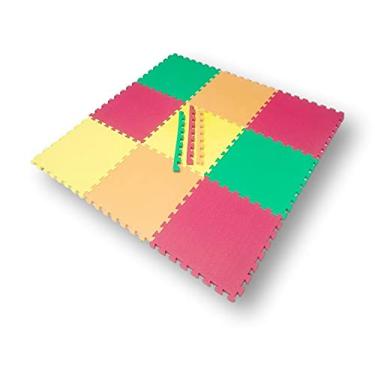 Imagem de Kit 10 Tapetes Tatames Infantil Unisex Eva 50 X 50 X 2cm 20mm AM/VV/VM/LJ