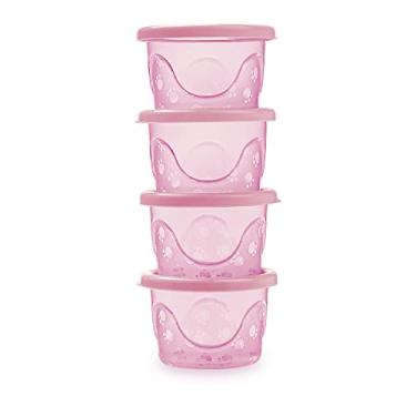 Imagem de Adoleta Bebê Kit De Potes Infantis Rosa Translúcido