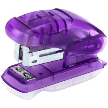 Imagem de Grampeador Mini Transparente Zoom até 20 Folhas - BRW