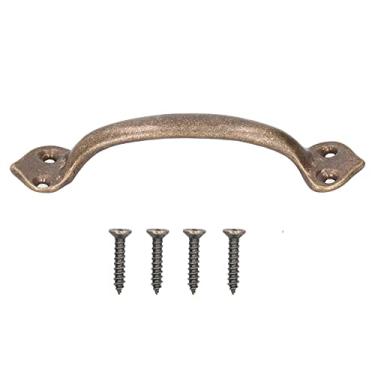 Imagem de QANYEGN Puxador De Cobre Antigo, Puxadores De Armário Vintage, Puxador De Barra Retrô, Guarda-roupa Clássico, Puxador De Gaveta De Penteadeira(Medium)