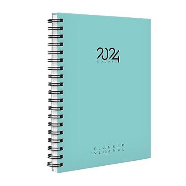 Imagem de Agenda Planner Semanal 2024 Cores Spot Colors Azul Tiffany