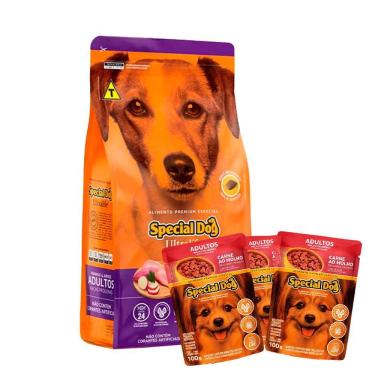 Imagem de RaçãoPara Cães Special Dog Ultralife Raças Pequenas Cães Adultos Frango e Arroz 15kg + Surpresa