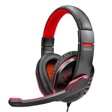 Imagem de HEADSET GAMER LINE ESTERO DRIVER 40 MM ERGONOMICO CABO 1,8M PRETO E VERMELHO LETRON