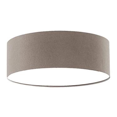 Imagem de Luminária Plafon Redondo Cúpula em Tecido 50x15 Cor:Cinza5961