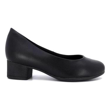Imagem de Sapato Scarpin Feminino Usaflex Couro Salto Bloco Baixo ad0408 (33)